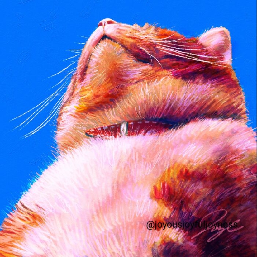 Mis 20 pinturas extravagantes de gatos en sus poses más divertidas Mis 20 pinturas extravagantes de gatos en sus poses más divertidas