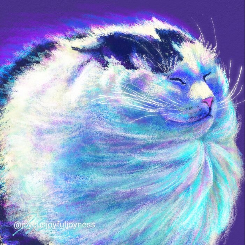 Mis 20 pinturas extravagantes de gatos en sus poses más divertidas Mis 20 pinturas extravagantes de gatos en sus poses más divertidas