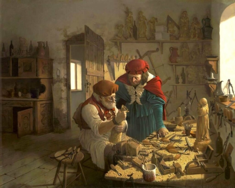 Mischievous old men of the Hungarian genre painting virtuoso Vida Gabor