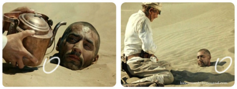Movie bloopers in the film &quot;White Sun of the Desert&quot;