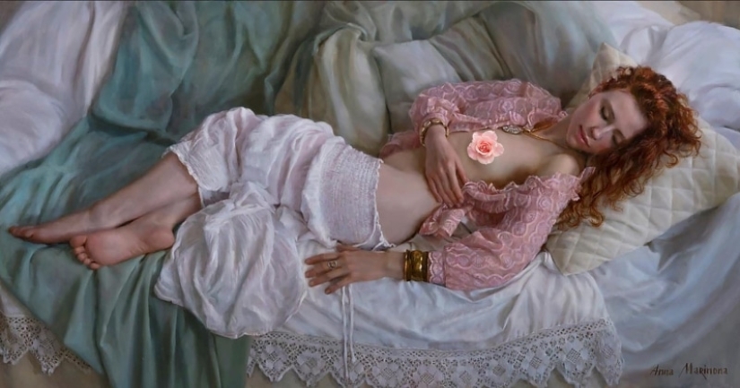Naked tenderness in the works of hyperrealist artist Anna Marinova