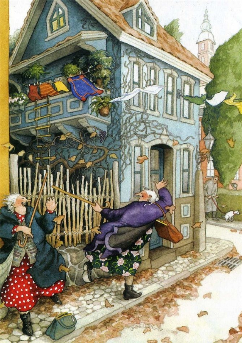 Naughty old ladies: una serie de postales con amigos alegres Naughty old ladies: una serie de postales con amigos alegres