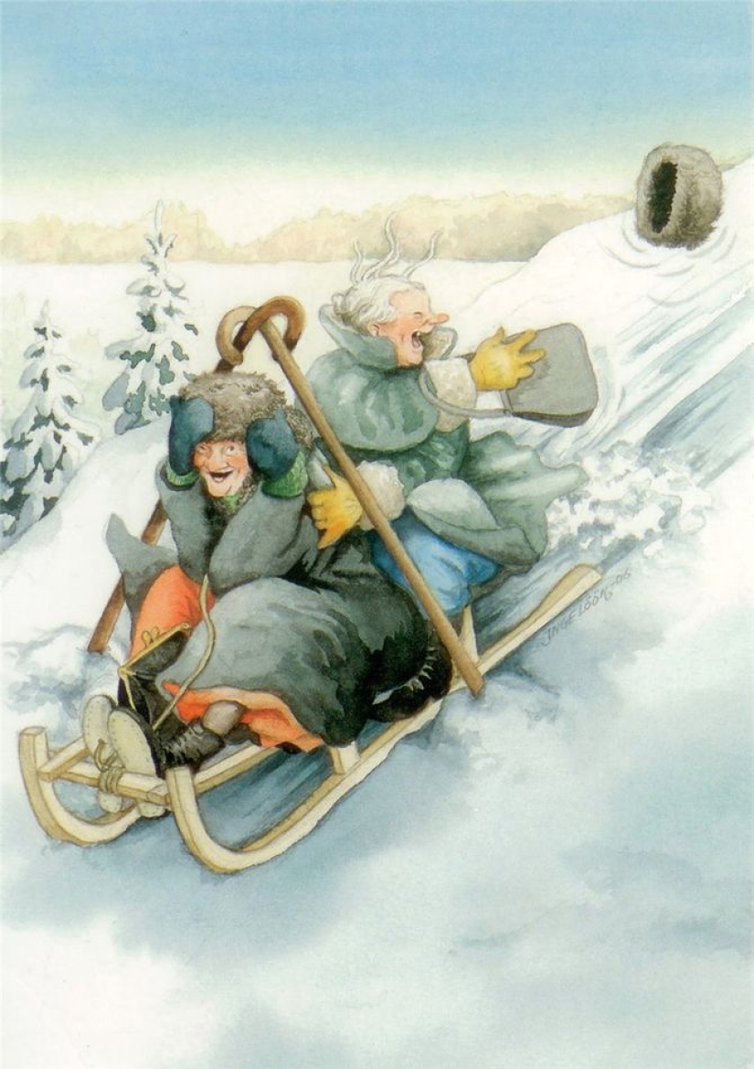 Naughty old ladies: una serie de postales con amigos alegres Naughty old ladies: una serie de postales con amigos alegres