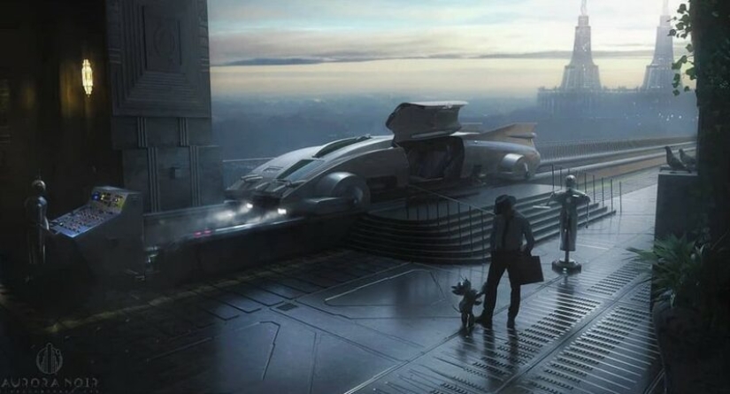 Noir cyberpunk in the paintings of Tim Razumovsky