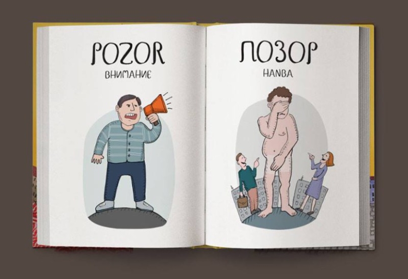 Not “crap”, but “game room”: a fun Czech-Russian picture dictionary