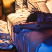 Oil painting: dark hyperrealistic drawings by Damien Loeb