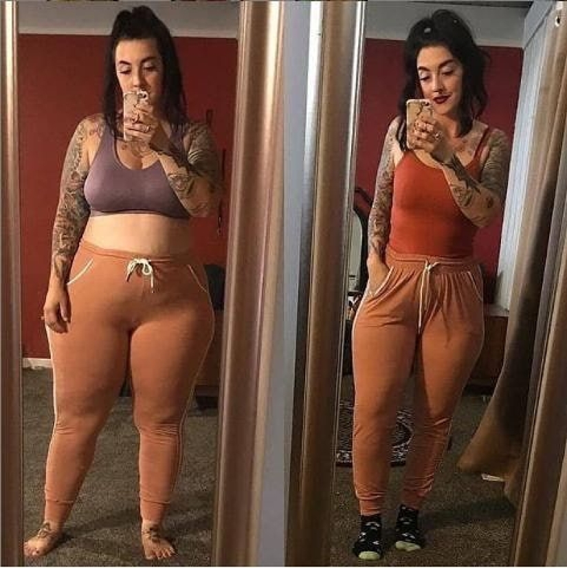 Old clothes for new body: 20 photos of girls before and after weight loss
