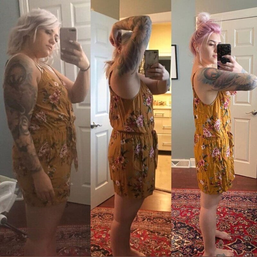 Old clothes for new body: 20 photos of girls before and after weight loss