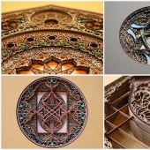 Openwork stained glass windows made of... cardboard