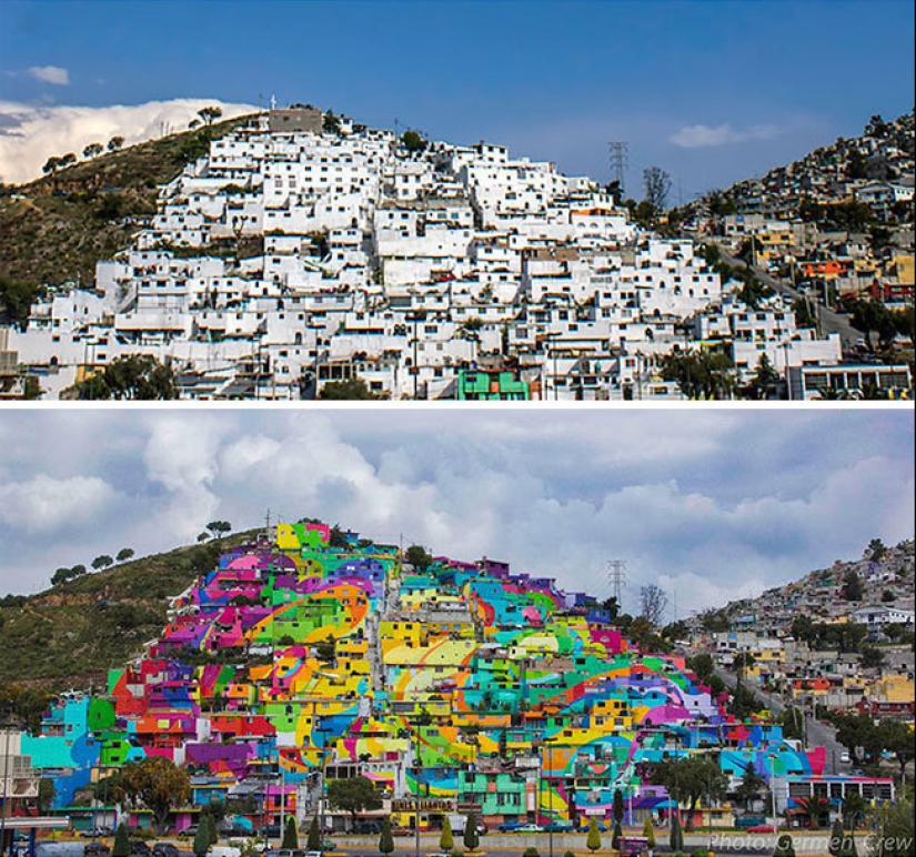 Paint the world in bright colors: the miraculous transformation of the gray buildings into works of art through graffiti