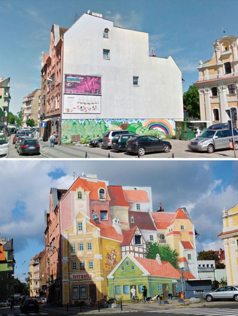 Paint the world in bright colors: the miraculous transformation of the gray buildings into works of art through graffiti