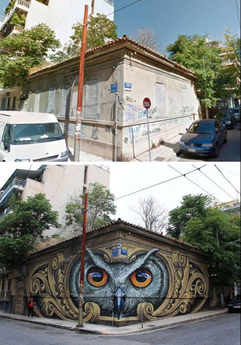 Paint the world in bright colors: the miraculous transformation of the gray buildings into works of art through graffiti