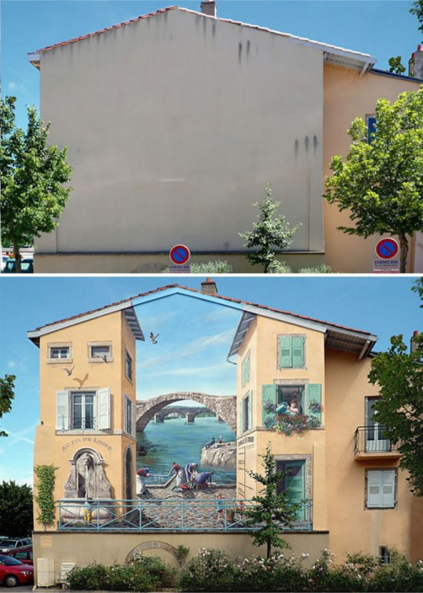 Paint the world in bright colors: the miraculous transformation of the gray buildings into works of art through graffiti