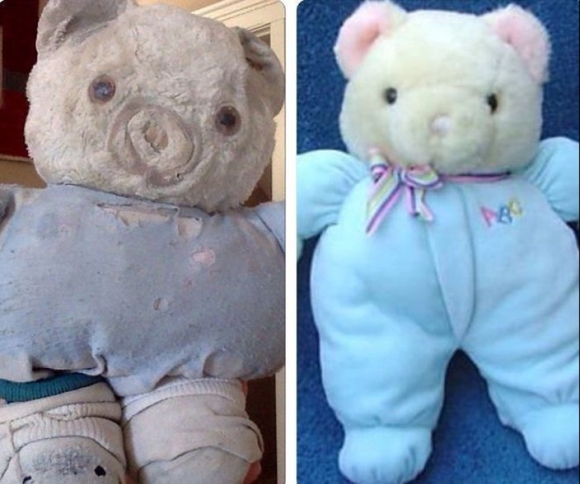 Pasado vs presente: juguetes idénticos con una diferencia de edad de más de 25 años