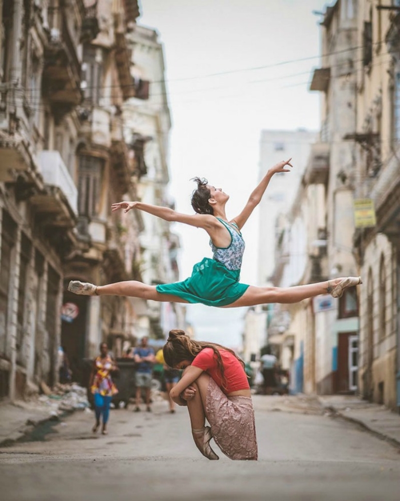 Pasión cubana y Escuela de Ballet Rusa: fotos callejeras de bailarines Pasión cubana y Escuela de Ballet Rusa: fotos callejeras de bailarines