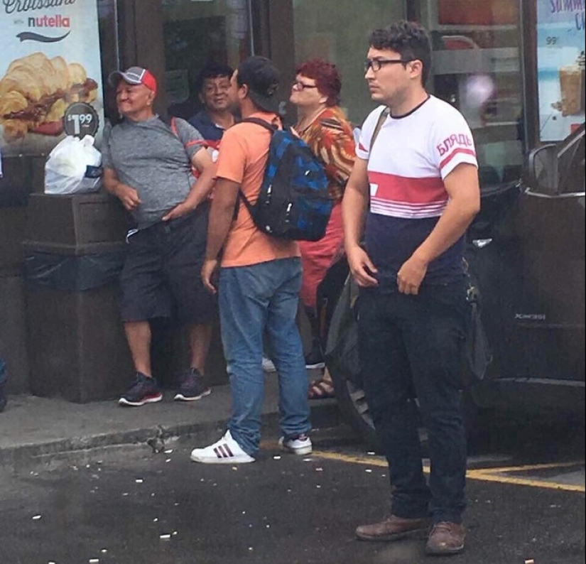 People who overreacted with the choice of a print on a T-shirt