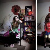 Personas con ropa informal y uniformes de trabajo