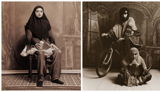Photo portraits of Iranian beauties in the style of the 19th century Photo portraits of Iranian beauties in the style of the 19th century
