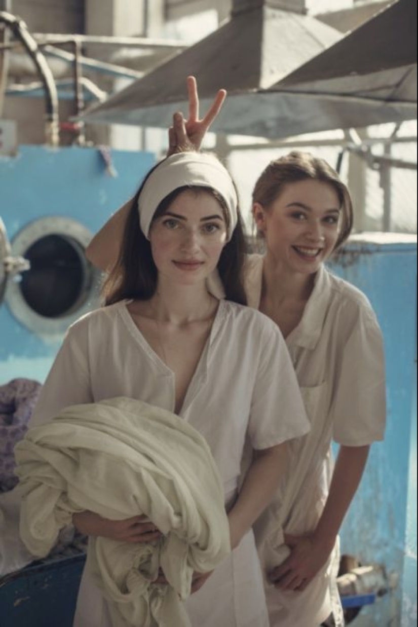 Photo shoot of naughty laundresses by a Ukrainian artist Photo shoot of naughty laundresses by a Ukrainian artist