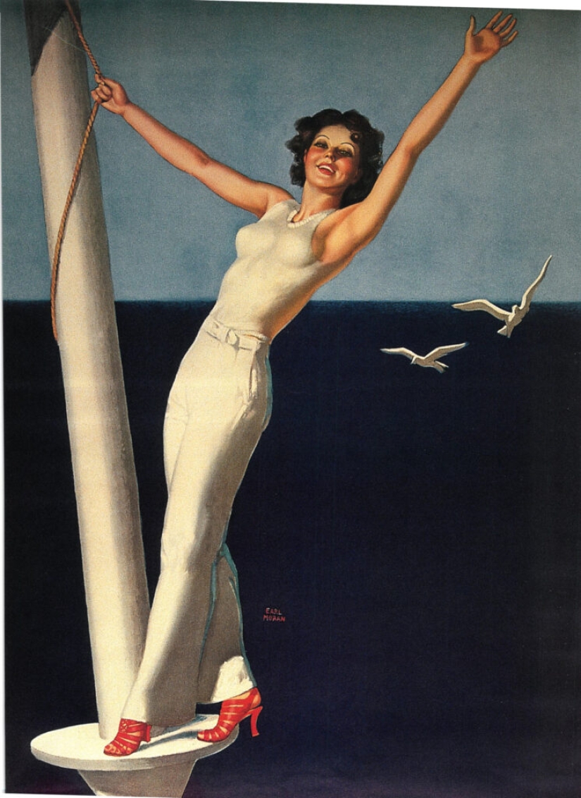 Pin-up de Earl Moran, el artista para el que trabajó como modelo Marilyn Monroe Pin-up de Earl Moran, el artista para el que trabajó como modelo Marilyn Monroe