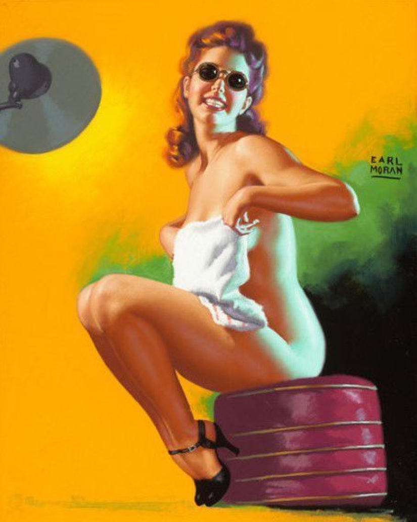 Pin-up from Earl Moran, the artist for whom Marilyn Monroe worked as a model