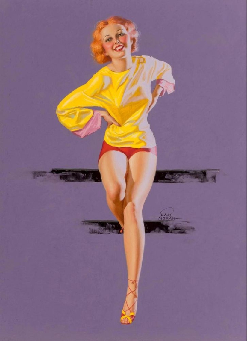 Pin-up from Earl Moran, the artist for whom Marilyn Monroe worked as a model