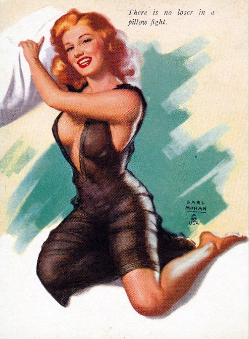Pin-up from Earl Moran, the artist for whom Marilyn Monroe worked as a model