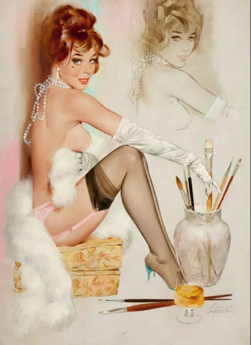 Pin-up from Earl Moran, the artist for whom Marilyn Monroe worked as a model