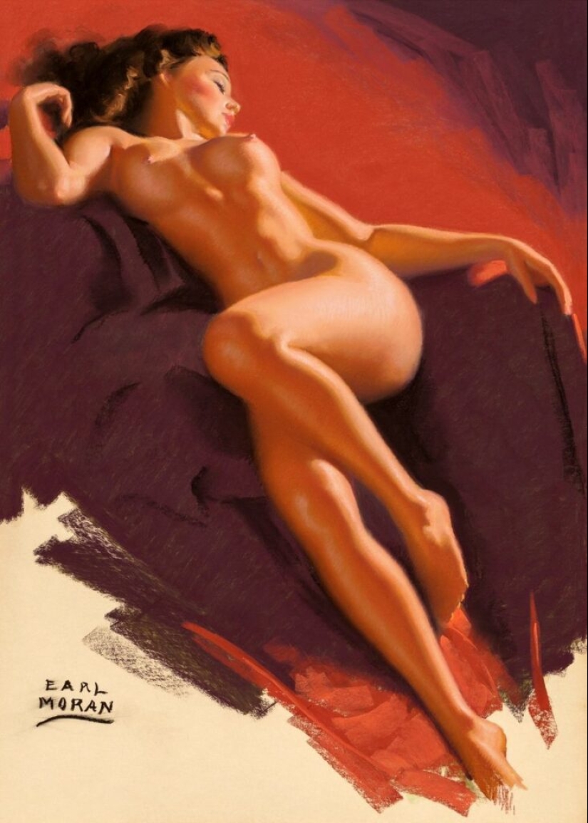 Pin-up from Earl Moran, the artist for whom Marilyn Monroe worked as a model