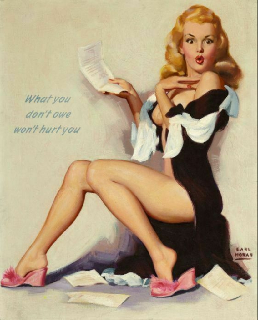 Pin-up from Earl Moran, the artist for whom Marilyn Monroe worked as a model