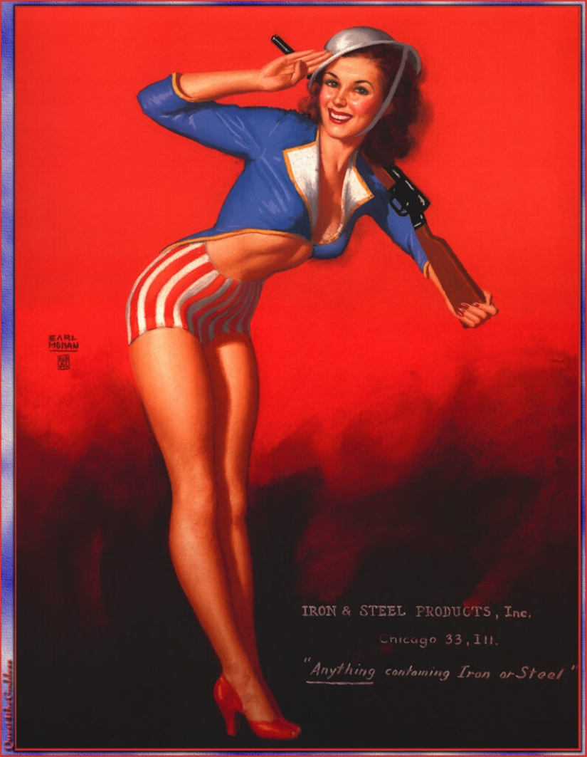 Pin-up from Earl Moran, the artist for whom Marilyn Monroe worked as a model