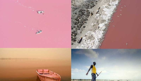 Pink lake in Senegal Pink lake in Senegal