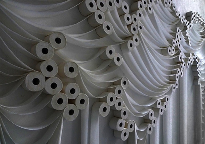 Pinturas abstractas de papel higiénico Pinturas abstractas de papel higiénico