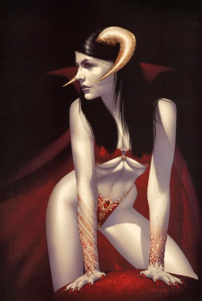 Pinup digital del maestro del cómic Drew Posad