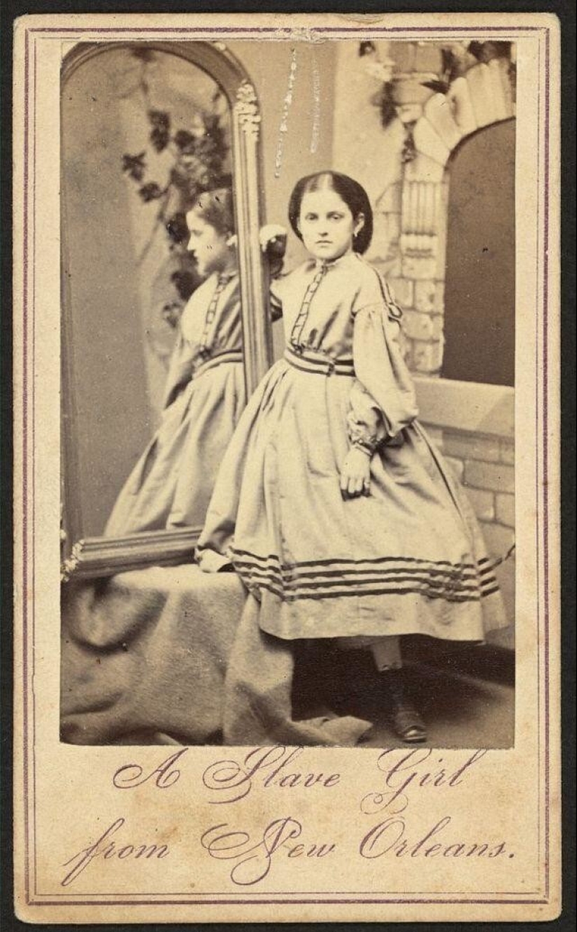 Portraits of Rebecca Huger, white girl slave of New Orleans 1860‑ies