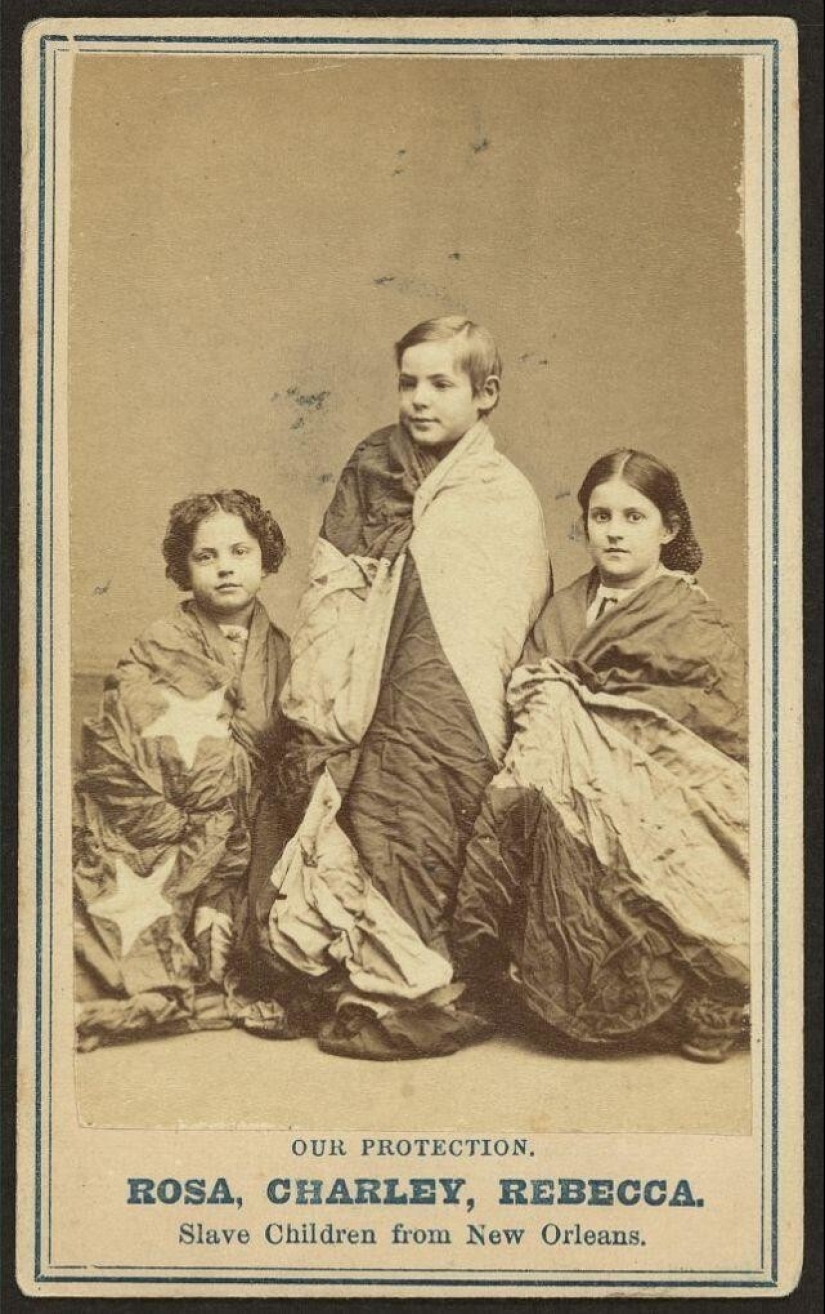 Portraits of Rebecca Huger, white girl slave of New Orleans 1860‑ies