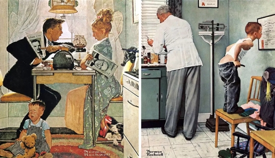 Real America in the ironic illustrations of the brilliant Norman Rockwell