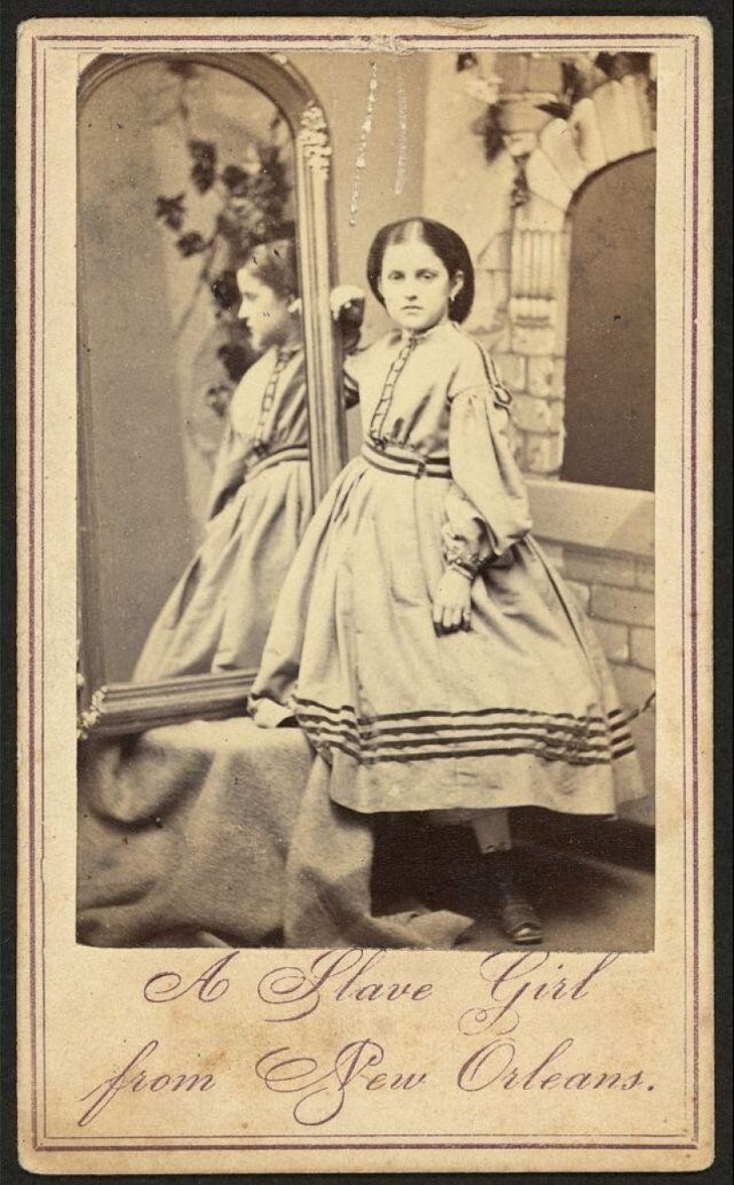 Retratos de Rebecca Más grande, chica blanca de esclavos de Nueva Orleans 1860‑erótico