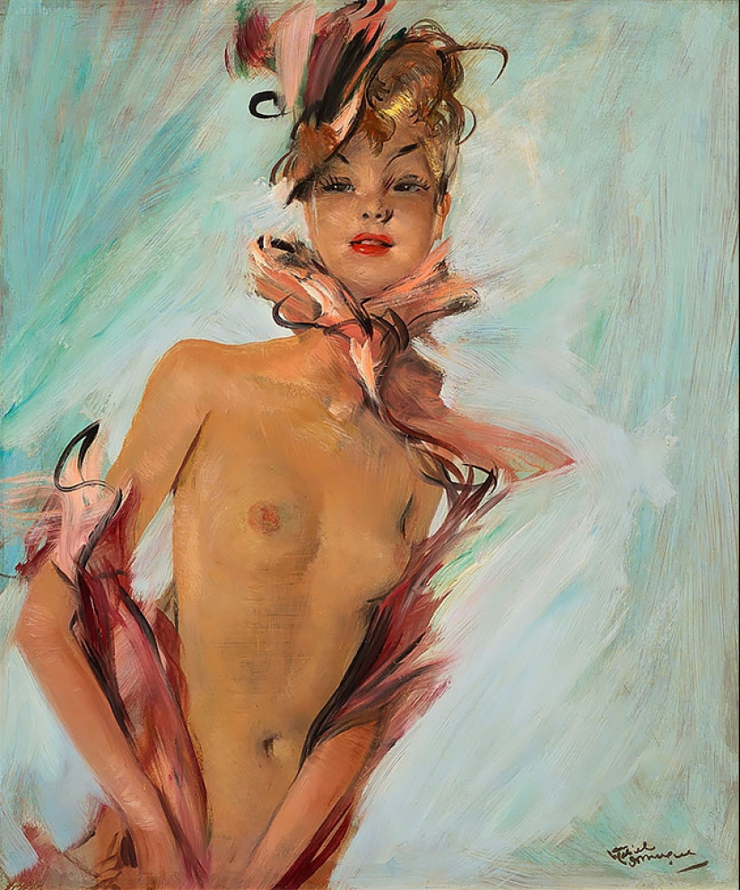 Seductive Parisian women in the paintings of the French artist Jean-Gabriel Domergue