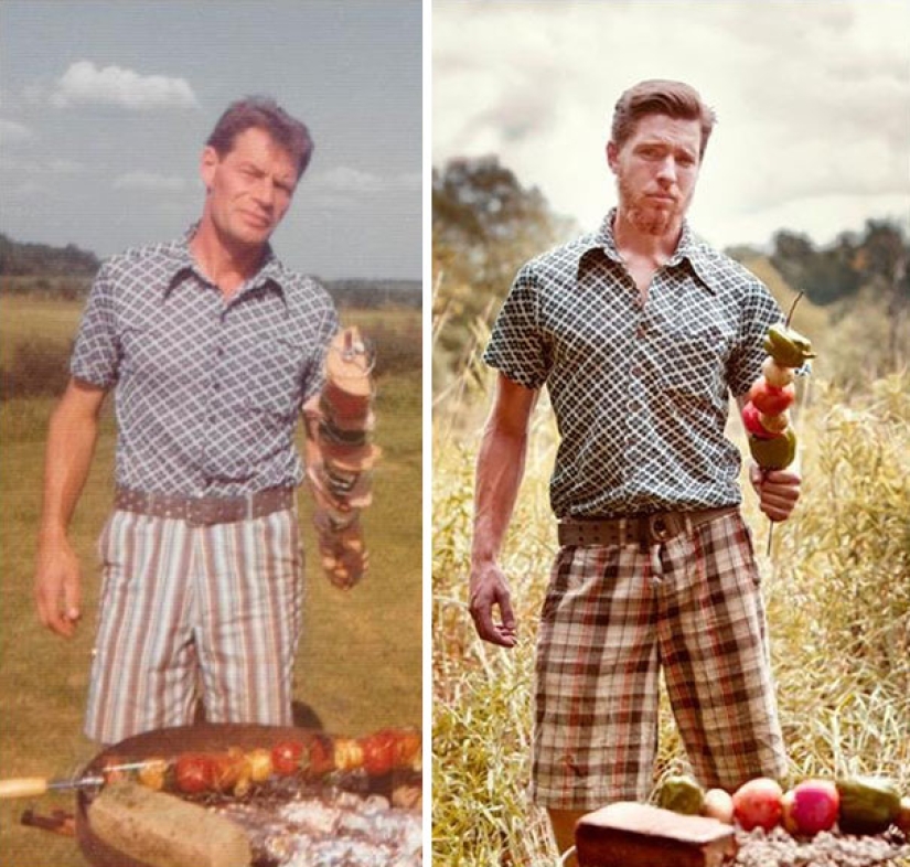 Start the time machine: 25 photos of grandparents who recreated their grandchildren Start the time machine: 25 photos of grandparents who recreated their grandchildren