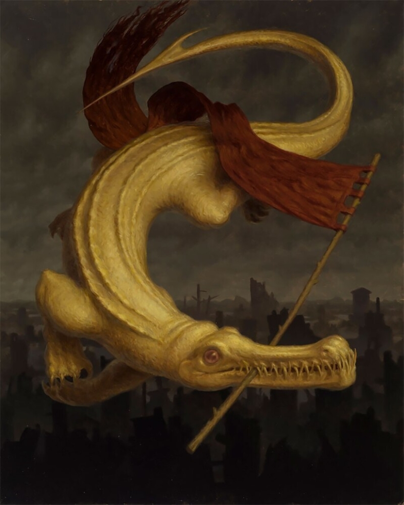 Strange creatures in the paintings of Peter Ferguson