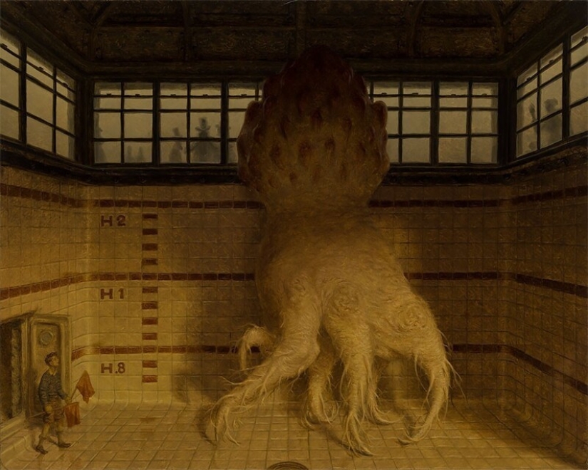 Strange creatures in the paintings of Peter Ferguson