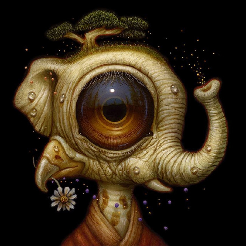 Streams of Consciousness in Naoto Hattori's paintings, similar to hallucinations Streams of Consciousness in Naoto Hattori's paintings, similar to hallucinations