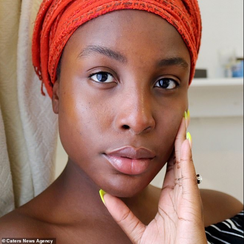 Stunning optical illusion on the face of the 20-year-old British women