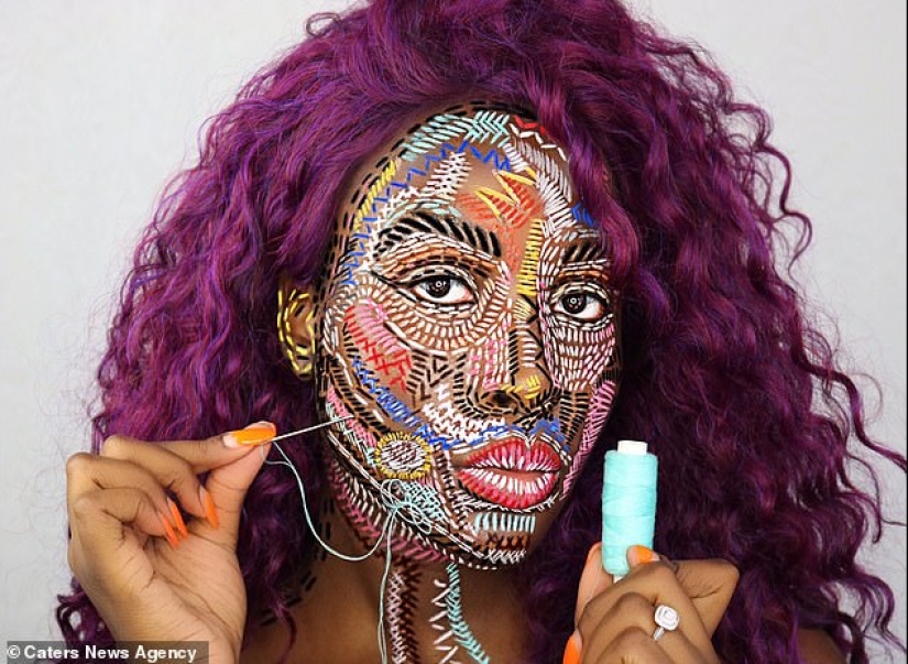 Stunning optical illusion on the face of the 20-year-old British women