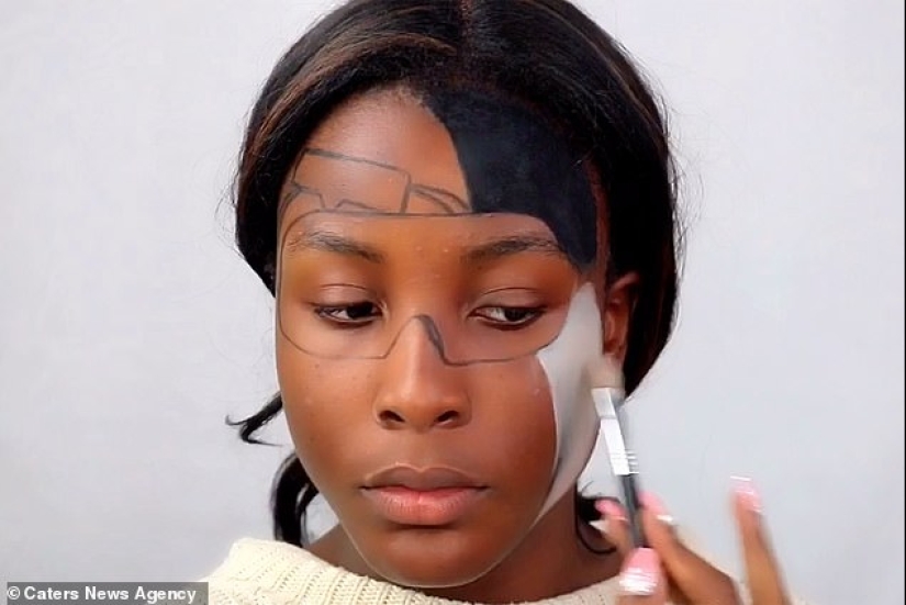 Stunning optical illusion on the face of the 20-year-old British women