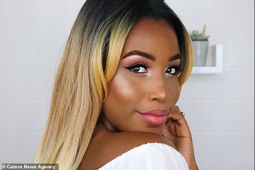 Stunning optical illusion on the face of the 20-year-old British women