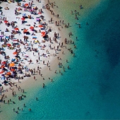 Summer, beach - top view