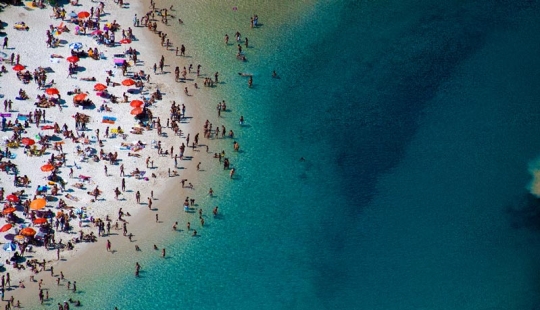 Summer, beach - top view Summer, beach - top view