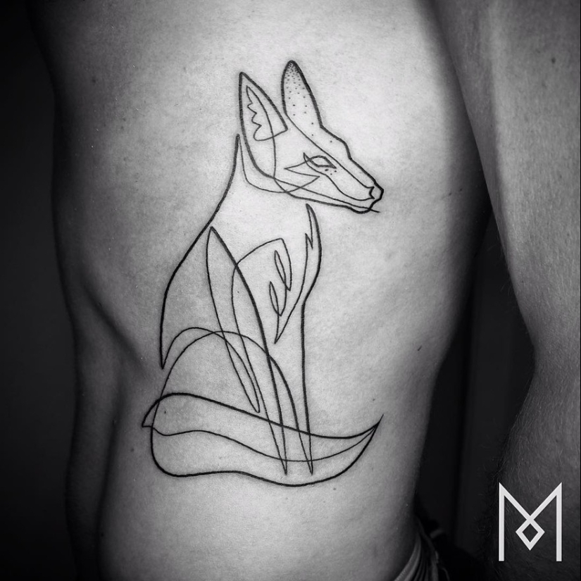Super beautiful tattoos drawn in one line Super beautiful tattoos drawn in one line
